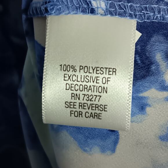 APT.9 Blue Floral Faux Wrap Spring Dress Size XS Easter Sleeveless Ruffle Neck - Picture 7 of 10